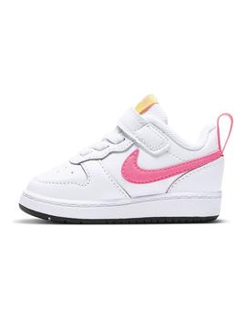 Zapatilla Niña Nike Court Borough Gris Rosa