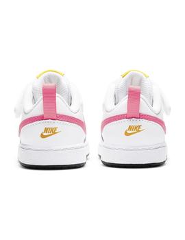 Zapatilla Niña Nike Court Borough Gris Rosa