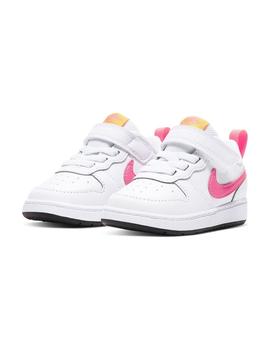 Zapatilla Niña Nike Court Borough Gris Rosa