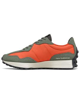 Zapatilla Hombre New Balance 327 Verde Naranja