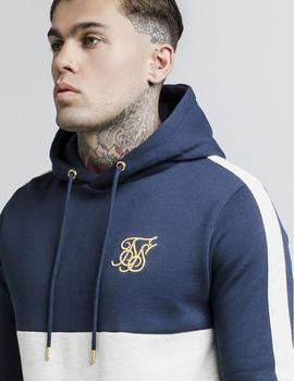 Sudadera SikSilk Cut & Sew Hombre Azul