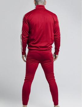 Sudadera SikSilk Quarter Zip Runner Roja Hombre