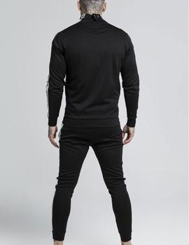 Sudadera SikSilk Quarter Zip Runner  Negra Hombre