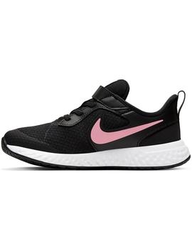 Zapatilla Niña Nike Revolution Negro Rosa