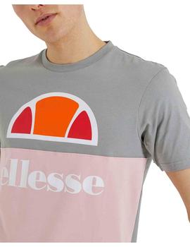 Camiseta Hombre Ellesse Arbatax Gris Rosa