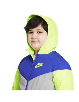 Cortavientos Niño Nike Nsw Gris Azul