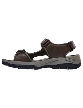 Sandalia Hombre Skechers Relaxed Fit Marron.
