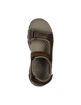 Sandalia Hombre Skechers Relaxed Fit Marron.