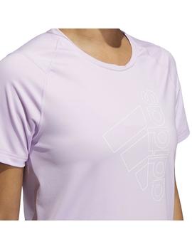 Camiseta Mujer adidas Tech Badge Of Sport Rosa