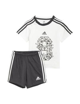 Conjunto Niño adidas Lil 3S Blanco Negro