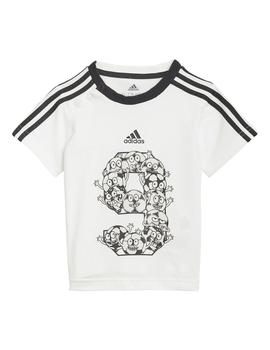 Conjunto Niño adidas Lil 3S Blanco Negro