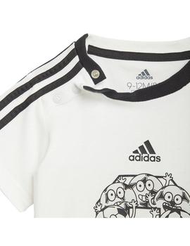 Conjunto Niño adidas Lil 3S Blanco Negro