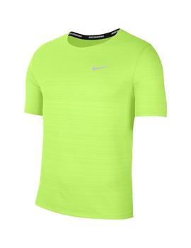 Camiseta Hombre Nike DRI-Fit  Miler Fluor