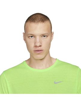 Camiseta Hombre Nike DRI-Fit  Miler Fluor