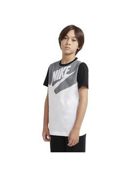 Camiseta Niño Nike Nsw Gris Blanca