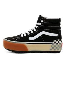 Zapatilla Mujer Vans Sk8-hi Stacked Negra Cuadros