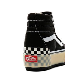 Zapatilla Mujer Vans Sk8-hi Stacked Negra Cuadros