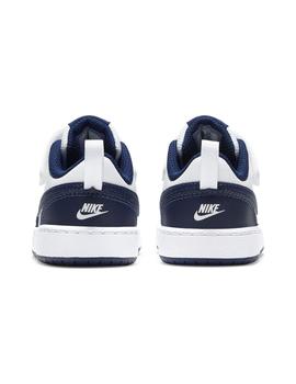 Zapatilla baby Nike Court Borough  Blanco/marino