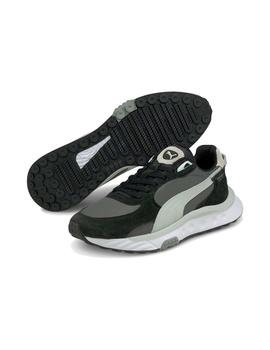 Zapatilla Hombre Puma Wild Rider Rollin Negra Gris