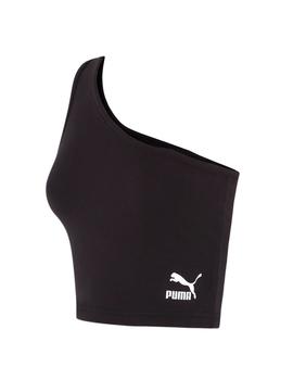 Top Mujer Puma Classics Asimetric Negro