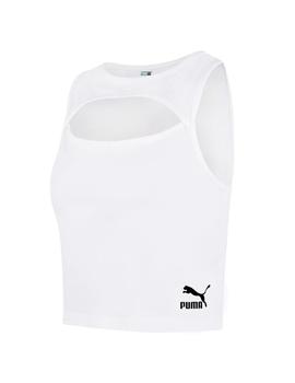 Top Mujer Puma Classics Cut-Out Blanco