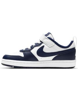 Zapatilla Niño Nike Court Borough Blanca Azul