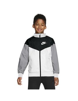 Cortavientos Niño Nike Nsw Blanco Negro