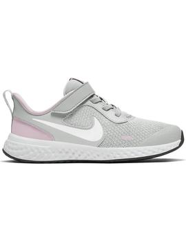 Zapatilla Niña Nike 5 Gris Rosa