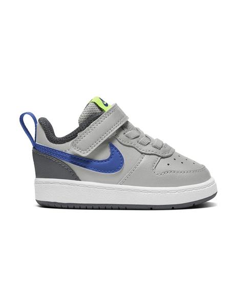 Experto Por separado fibra Zapatilla Baby Nike Court Borough Gris Azul