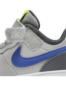 Zapatilla Baby Nike Court Borough  Gris Azul