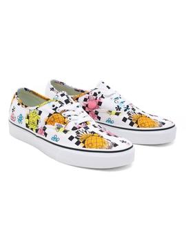 Zapatilla Unisex Vans Authentic Blanca Bob Sponja