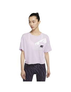Camiseta Mujer Nike Dry Grx Crop Lila