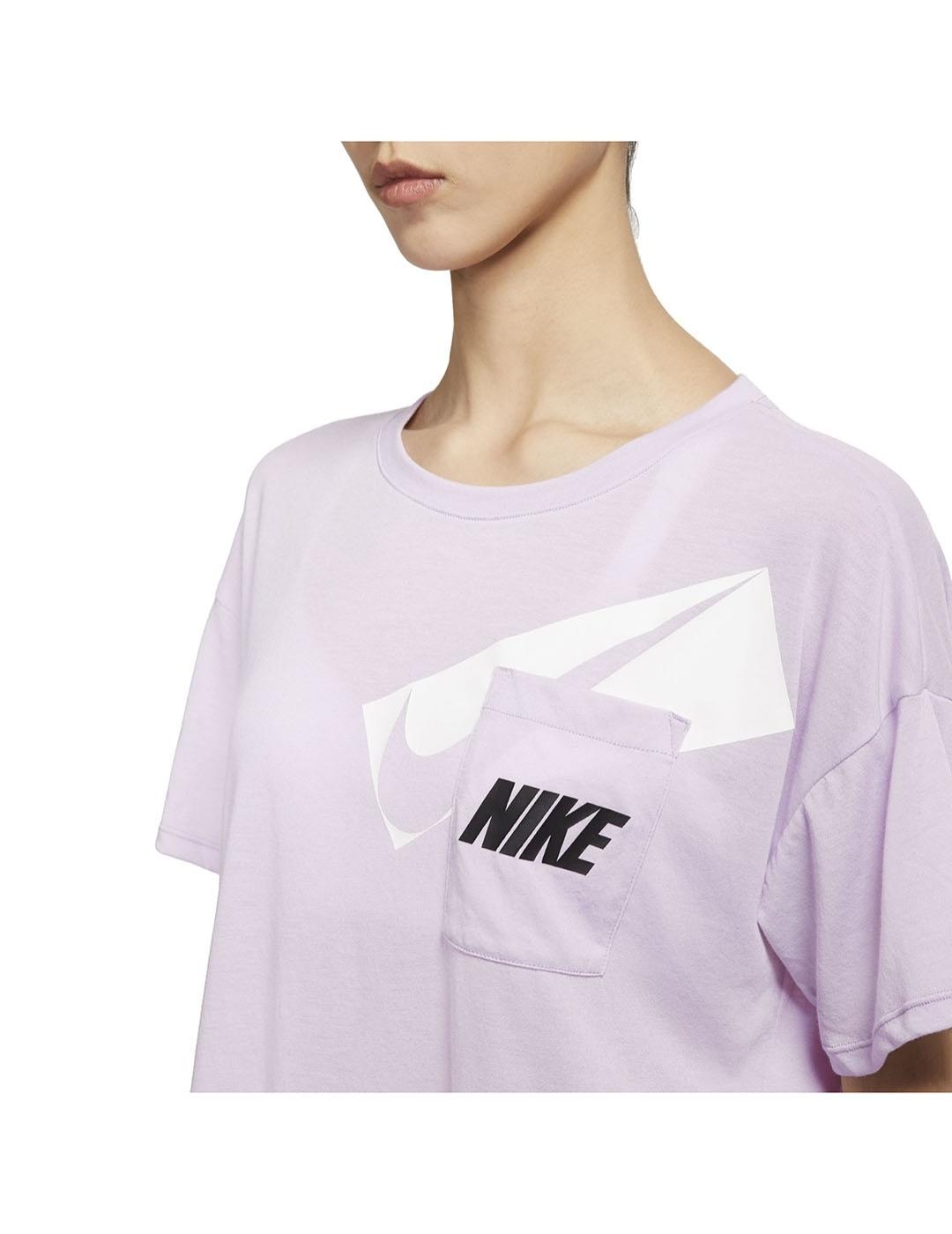 Camiseta Mujer Nike Dry Grx Crop Lila