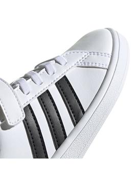 Zapatilla Niñ@ adidas Grand Court Blanco/Negro