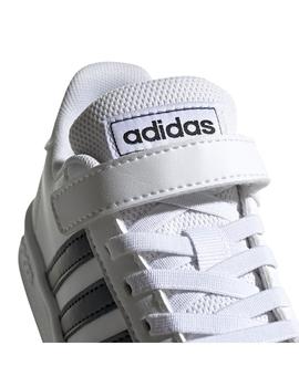 Zapatilla Niñ@ adidas Grand Court Blanco/Negro