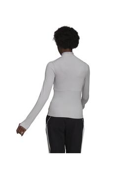 Camiseta Mujer adidas Quarterzip Gris