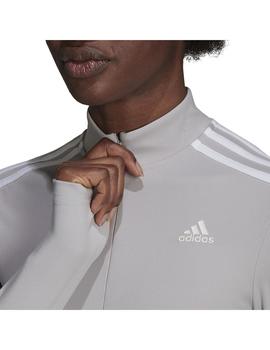 Camiseta Mujer adidas Quarterzip Gris