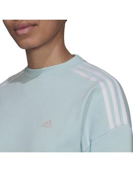 Sudadera Mujer adidas Crop  Celeste