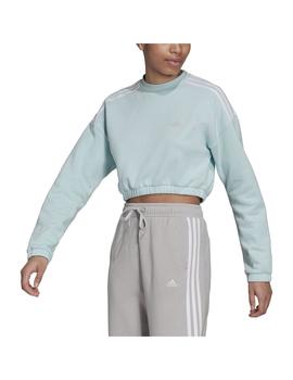 Sudadera Mujer adidas Crop  Celeste