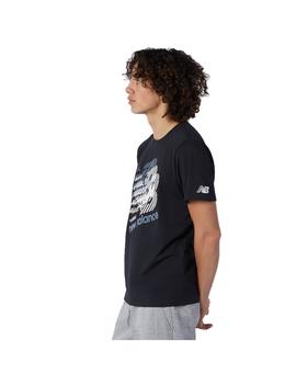 Camiseta Hombre NB Graphic Heathertech Negro