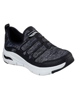 Zapatilla Mujer Skechers Rainbow Negra