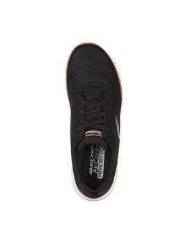 Zapatilla Mujer Skechers Flex Appeal 4.0 Negro/Dorado