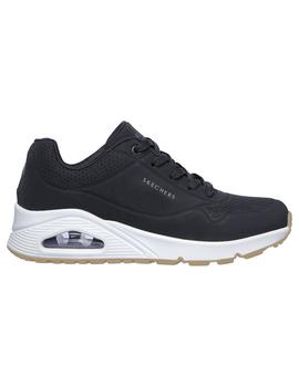 Zapatilla Mujer Skechers Uno Negro/Blanco