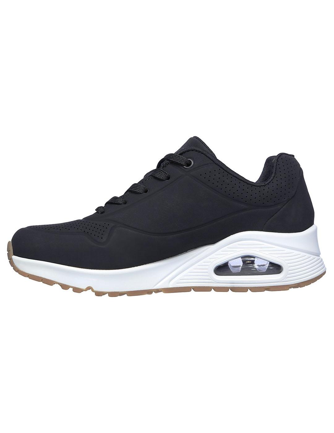 Zapatilla Mujer Skechers Uno Negro/Blanco