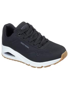 Zapatilla Mujer Skechers Uno Negro/Blanco