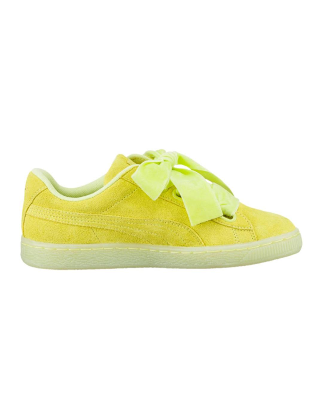 Puma suede heart mujer amarillo discount