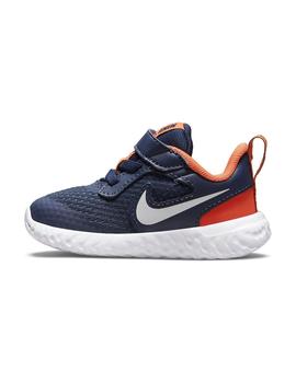 Zapatilla Unisex Nike Revolution Marino/Naranja