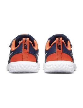 Zapatilla Unisex Nike Revolution Marino/Naranja