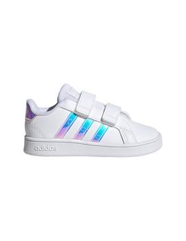 Zapatilla Niña adidas Grand Court Blanca Tornasol