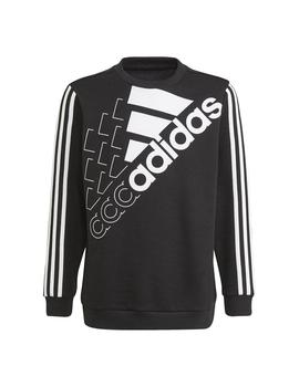 Sudadera Niñ@ adidas Logo Sweat Negro/Blanco